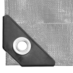 Abdeckplane Gewebeplane mit Ösen 3x5 m 180g/m² in Grau aus PE-ECD Germany Online