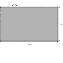 Abdeckplane Gewebeplane mit Ösen 3x5 m 180g/m² in Grau aus PE-ECD Germany Online