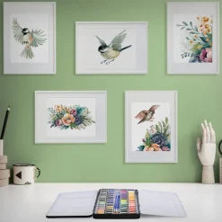 Aquarellfarbkasten mit 48 Farben inklusive Pinsel und Papier Malkasten Set-ECD Germany Sale