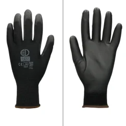 Arbeitshandschuhe 60 Paar mit PU-Beschichtung Schwarz Größe L-ECD Germany Outlet