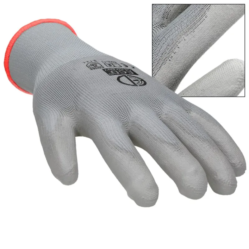 Arbeitshandschuhe 120 Paar mit PU-Beschichtung Grau Größe S-ECD Germany Hot
