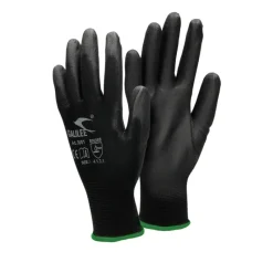 Arbeitshandschuhe 1 Paar mit PU-Beschichtung Schwarz Größe XXL-ECD Germany Discount