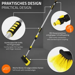 Auto Waschbürste mit Aluminium Teleskop Stiel bis 300 cm-ECD Germany Clearance