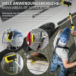 Auto Waschbürste mit Aluminium Teleskop Stiel bis 300 cm-ECD Germany Clearance