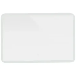 Badezimmer LED-Spiegel eckig mit Touchschalter 90x60 cm Weiß aus Glas ML-Design-ECD Germany