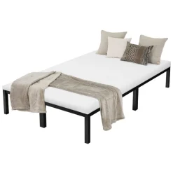 Bettgestell Doppelbett 120x200 cm aus Metall Schwarz mit Lattenrost ML-Design-ECD Germany New