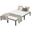 Bettgestell Doppelbett 120x200 cm aus Metall in Anthrazit mit Lattenrost ML-Design-ECD Germany