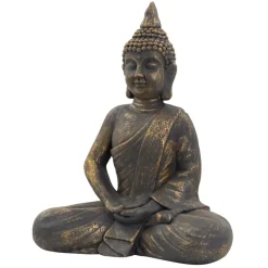 Buddha Figur 40x24x50 cm bronze aus Kunstharz-ECD Germany Discount