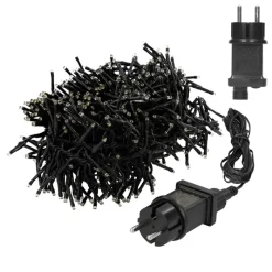 Cluster Lichterkette LED 5,5m, 768 LEDs Warmweiß, 8 Leuchtmodi IP44 Innen/Außen-ECD Germany Best