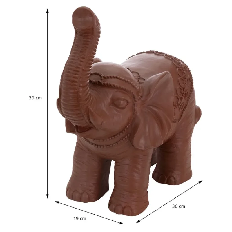 Deko Figur Elefant 36x19x39 cm Braun von ML-Design-ECD Germany Clearance