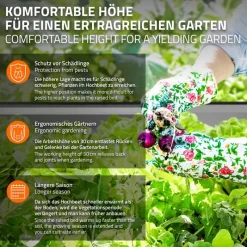 2er Set Hochbeet 90x90x30 cm Anthrazit aus Metall ML-Design-ECD Germany Sale