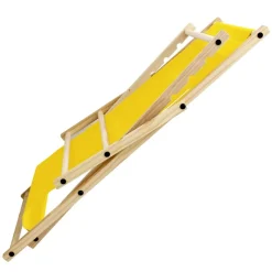 3er Set Liegestuhl klappbar Gelb Holz verstellbare Rückenlehne bis 120 kg Sonnenliege Gartenliege Strandliege-ECD Germany Hot