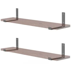 2er Set Wandkonsole Regalhalterung 2x 200 x 140 mm Grau Stahl ML-Design-ECD Germany Sale