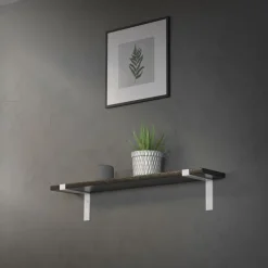 2er Set Wandkonsole Regalhalterung 2x 200 x 145 mm Weiß aus Stahl ML-Design-ECD Germany New