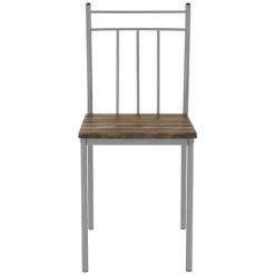 Essgruppe für 4 Personen 5-teilig mit Esstisch und 4 Stühlen Braun aus Holz ML-Design-ECD Germany New