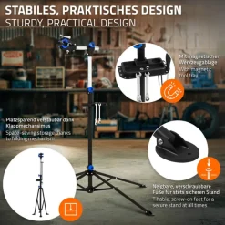 Fahrrad Montageständer Reparaturständer auch für E-Bikes bis 50 kg höhenverstellbar 360° drehbar aus Stahl-ECD Germany