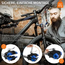 Fahrrad Montageständer Reparaturständer auch für E-Bikes bis 50 kg höhenverstellbar 360° drehbar aus Stahl-ECD Germany