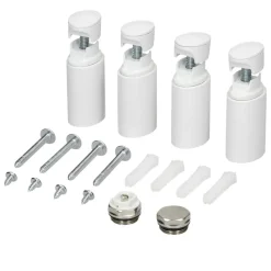 Halterung für Badheizkörper Weiß für gerade und gebogene Modelle LuxeBath-ECD Germany Hot