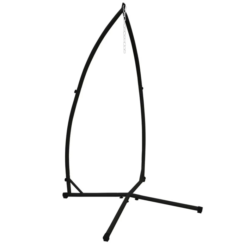 Hängesessel mit Gestell Ø 80cm Beige aus Baumwolle bis 120 kg ML-Design-ECD Germany Sale