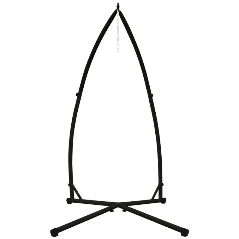 Hängesesselgestell 208 cm Schwarz aus Metall-ECD Germany Best