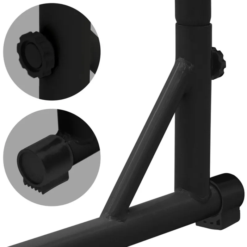 Hängesesselgestell 208 cm Schwarz aus Metall-ECD Germany Best