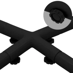 Hängesesselgestell 208 cm Schwarz aus Metall-ECD Germany Best