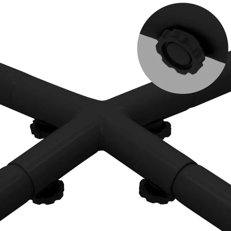 Hängesesselgestell 208 cm Schwarz aus Metall-ECD Germany Best