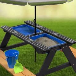 Kindersitzgarnitur Kindersitzgruppe Naturbraun, Schwarz, Tanne, massiv, 35 x 7 x 25,5 cm ML-Design-ECD Germany Hot