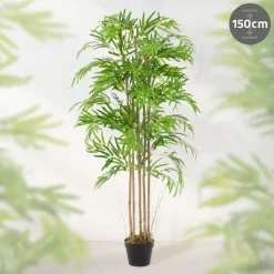 Künstlicher Bambus 150 cm Kunstpflanze mit Echtholzstamm ML-Design-ECD Germany Online