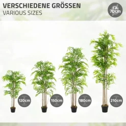 Künstlicher Bambus 150 cm Kunstpflanze mit Echtholzstamm ML-Design-ECD Germany Online