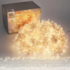LED Büschel Lichterkette 22 m mit 3000 LEDs Warmweiß IP44-ECD Germany Online
