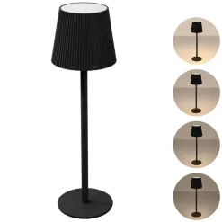 LED Tischlampe kabellos mit Touch, Schwarz, Ø10x36 cm, Akku Tischleuchte USB-C ML-Design-ECD Germany Clearance