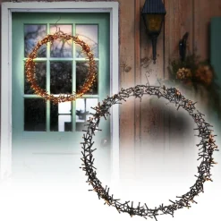 Lichterkranz für Weihnachten Ø48cm Warmweiß 400 LEDs IP44 Innen/Außen-ECD Germany Hot