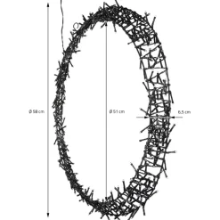 Lichterkranz für Weihnachten Ø58cm Warmweiß 500 LEDs IP44 Innen/Außen-ECD Germany New