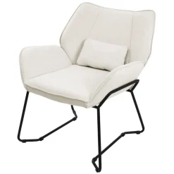 Loungesessel mit Armlehnen Beige Relaxsessel mit Leinenbezug ML-Design-ECD Germany Online