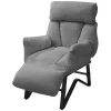 Loungesessel mit Armlehnen Grau Relaxsessel mit Leinenbezug ML-Design-ECD Germany Clearance