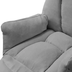 Loungesessel mit Armlehnen Grau Relaxsessel mit Leinenbezug ML-Design-ECD Germany Clearance