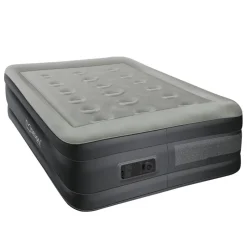 Luftmatratze Luftbett mit eingebauter Luftpumpe für 1 Person 196x97x47 cm Grau ML-Design-ECD Germany Best