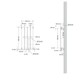 Paneelheizkörper Einlagig 300x600 mm Weiß ML-Design-ECD Germany Hot
