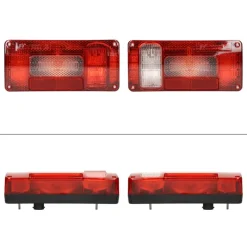 Rückleuchten Satz für Anhänger 12V verkabelt mit 13-poligem Stecker-ECD Germany Hot