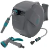 Schlauchaufroller 20m+2m Schlauchtrommel Wand-Schlauchbox RollUp mit Arretierstop und 9 Sprühfunktionen 180° Schwenkbar-ECD Germany Best