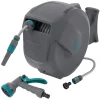 Schlauchaufroller 30m+2m Schlauchtrommel Wand-Schlauchbox RollUp mit Arretierstop und 9 Sprühfunktionen 180° Schwenkbar-ECD Germany New