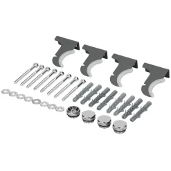 Universal Befestigungsmaterial für Heizkörper Komplettset Anthrazit LuxeBath-ECD Germany Best