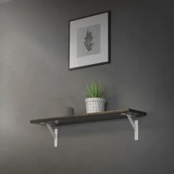 Wandkonsole Regalhalterung 2er Set 180 x 180 mm Weiß aus Aluminium ML-Design-ECD Germany Online