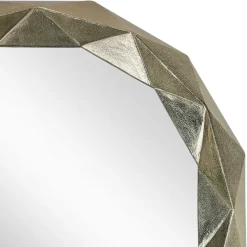 Wandspiegel Ø 65 cm Gold aus Glas mit Metallrahmen WOMO-Design-ECD Germany New