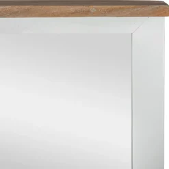 Wandspiegel Natur/Weiß 80x76 cm aus massivem Mangoholz WOMO-Design-ECD Germany