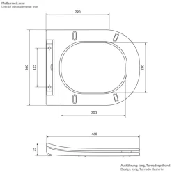 Wand-WC Hänge Toilette aus Keramik Matt Schwarz 54 cm lang Spülrandlos mit Softclose Luxebath-ECD Germany Outlet