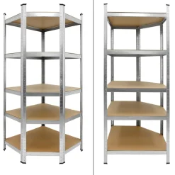 Werkstattregal 180x70x40 cm Silber aus MDF und Metall belastbar bis 750 kg-ECD Germany Clearance