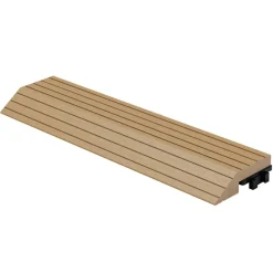 WPC Abschlussleiste 30x2x7,5 cm für WPC Bodenfliese gerade Teak ML-Design-ECD Germany Clearance